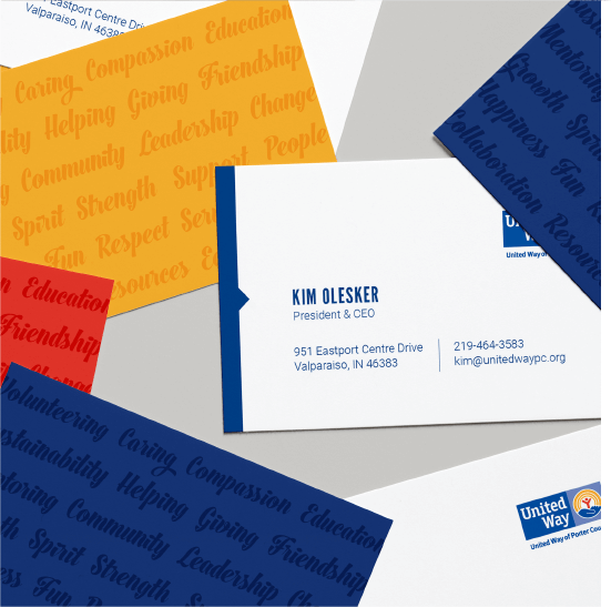 United Way business cards