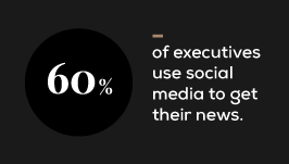 60% of executives use social media to get their news